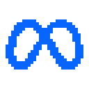 Meta pixelart logo